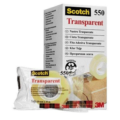 Scotch - Plakband 550 19mmx33m transparent | 8 Stück