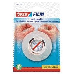 Tesa - Klebebandfolie® 25mx19mm handeinreißbar transparent | 6 Stück