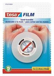 Tesa - Klebebandfolie® 25mx19mm handeinreißbar transparent | 6 Stück