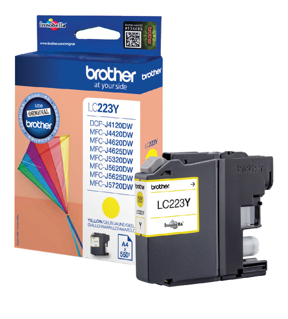 Inkcartridge Bruder LC-223y Geel