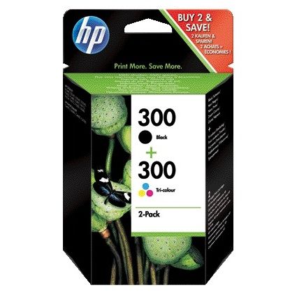 HP - Tintenpatrone 300, 200 Seiten, OEM CN637EE, 1x Schwarz und 1x 3 Farben