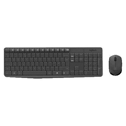 Logitech - Tastatur MK235 Qwerty + Maus schwarz