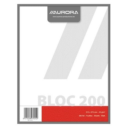 Aurora - Notizblock 210x270mm blanko 200 Blatt 45gr