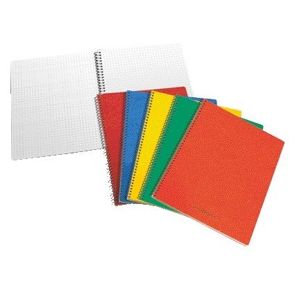 Aurora - Schulheft 80x135mm Raute 5x5mm 200 Seiten 60gr sortiert
