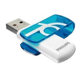 Philips - USB-Stick 2.0 Vivid Edition Ocean Blue 16GB
