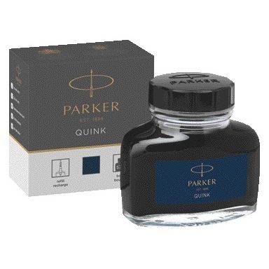 Parker – Füllfederhalter-Tinte Quink permanent 57 ml blau/schwarz | 48 Stück