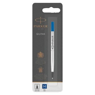 Parker – Quink Tintenroller-Mine, mittelblau, Blisterpackung mit 1 Stück
