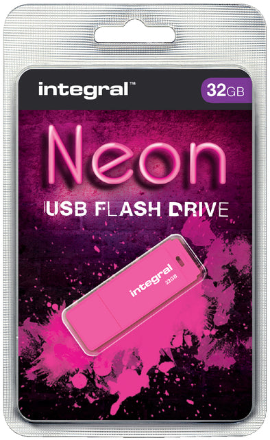 USB Stick Integral FD 32 GB Neon Pink | Blasen Sie ein 1 Stück