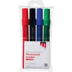 Quantore - Permanentmarker rund 1-1,5 mm sortiert 4 Stück