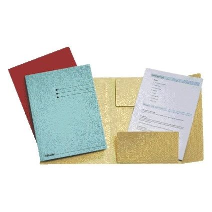 Esselte - Aktenordner A4 3 Klappen Manila 275gr blau | 50 Stück