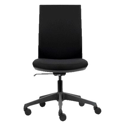 Euroseats - Bürostuhl Sitze Canillo gepolsterte Rückenlehne schwarz