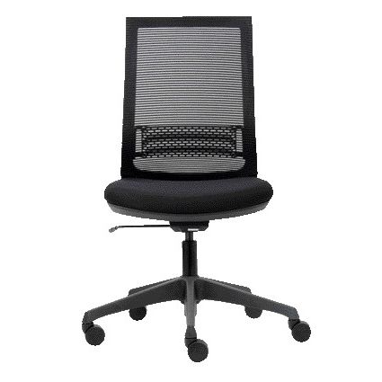 Euroseats - Bürostuhlsitze Canillo mit netzgespannter Rückenlehne schwarz