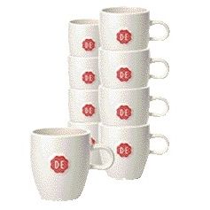 Douwe Egberts - Tasse Lungo 180ml weiß | 12 Stück