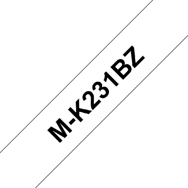 Etikett Band Bruder P-Touch M-K231 12mm schwarz auf Weiß