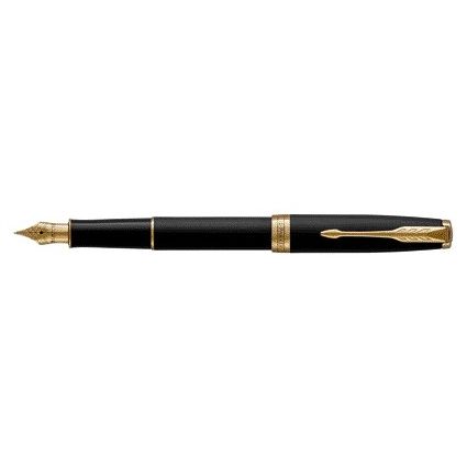 Parker - Füllfederhalter Sonnet mattschwarzer Lack GT mittel
