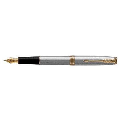 Parker - Füllfederhalter Sonnet Edelstahl GT fein