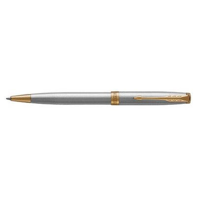 Parker - Sonnet Edelstahl GT mittelgroßer Kugelschreiber