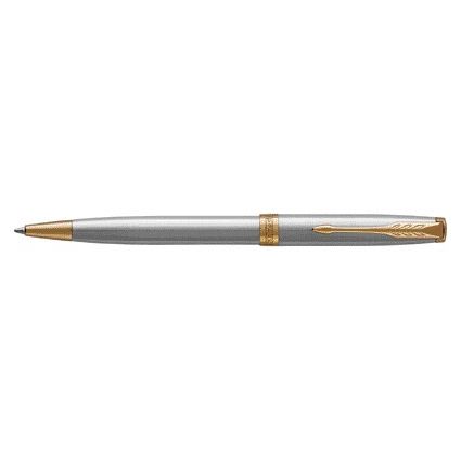 Parker - Sonnet Edelstahl GT mittelgroßer Kugelschreiber