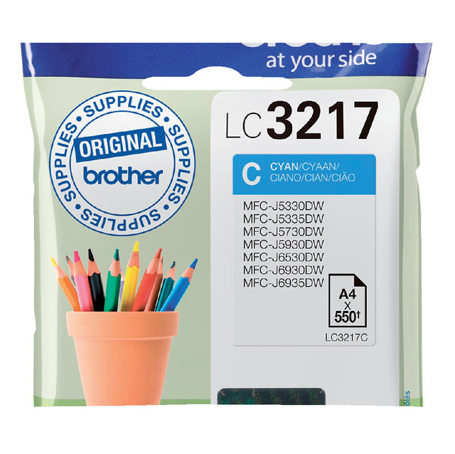 Inkcartridge Bruder LC-3217 Blau