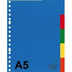 Kangaro - Tabs A5 17-Loch A505M 5-teilig sortiert PP
