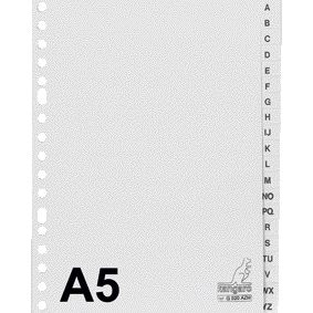 Kangaro - Tabs A5 17-Loch G520AZM Alphabet grau PP