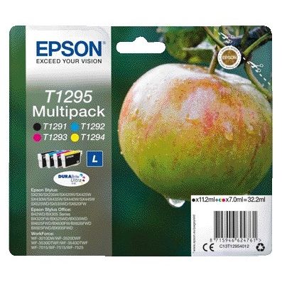 Epson - Tintenpatrone T1295 Schwarz + 3 Farben