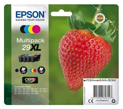 Epson - Tintenpatrone 29XL T2996 Schwarz + 3 Farben