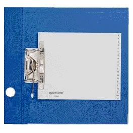 Quantore - Ordner Alphabet 2-Loch 18x23 PP grau | 10 Stück