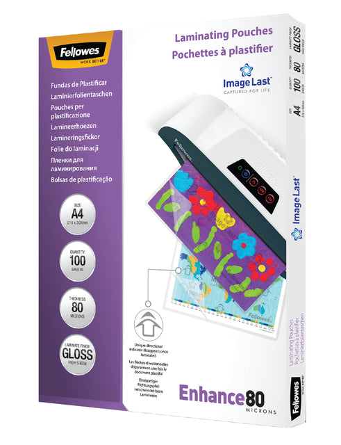 Lamining Cover Fellowes A4 2x80Micron 100 -Pieces