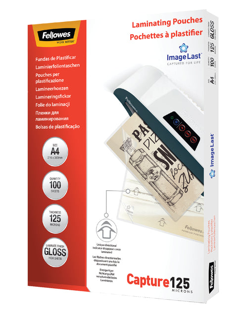 Lamining Cover Fellowes A4 2x125Micron 100 -Pieces