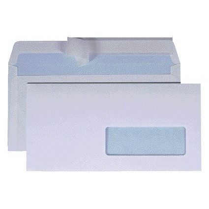 Quantore - Umschlag 114x229mm Fenster 4x11cm rechts selbstklebend 50 Stück