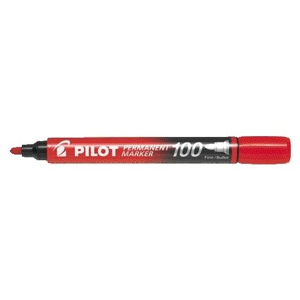 Pilot - Filzstift 100 rund fein rot | 12 Stück