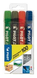 Pilot - Filzstift 100 rund, fein, sortiert, Blister mit 4 Stück