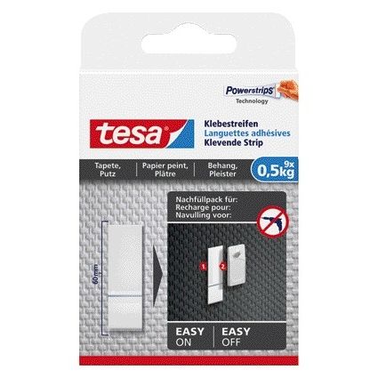 Tesa - Klebestreifen® Tapetenputz 0,5kg weiß 9 Stück 9 Stück