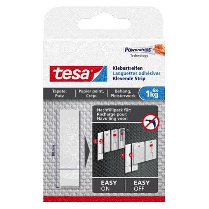 Tesa - Klebestreifen® Tapetenputz 1kg weiß 6 Stück 6 Stück