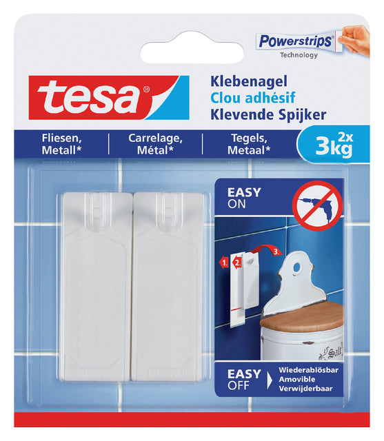 Klebrige Nagel Tesa -Fliesen und Metall 3 kg | 8 Stücke
