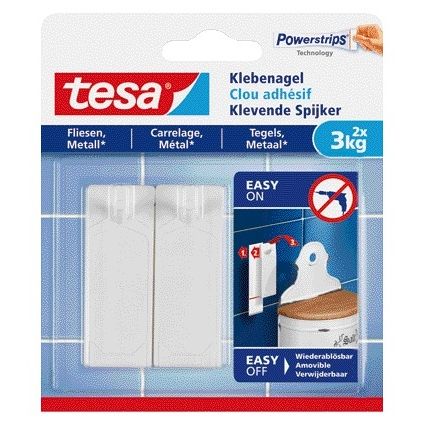 Tesa - Kleber Nail® Fliesen Metall 3kg weiß 2 Stück