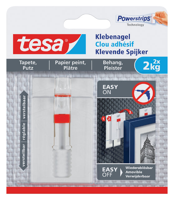Klebriger Nagel Tesa Tapete und gips einstellbar 2 kg