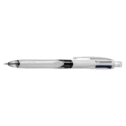 BIC – Kugelschreiber 3 Farben mit Druckbleistift HB 0,7 mm mittelweiß | 12 Stück