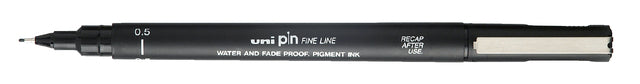 Fineliner Uni-Ball Pin 0,5 mm schwarz | 12 Stücke