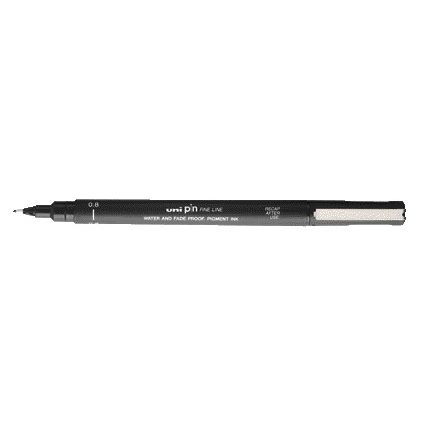 Uni-Ball - Fineliner Pin 0,8mm schwarz | 12 Stück