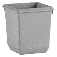 Vepa Bins - Papierkorb aus Kunststoff, quadratisch, 27 Liter, grau