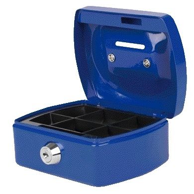 Pavo - Spardose mit Münzeinwurf 125x95x60mm blau