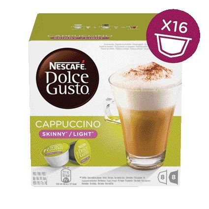 Dolce Gusto - Kaffeetassen Cappuccino Light 16 Stück für 8 Tassen