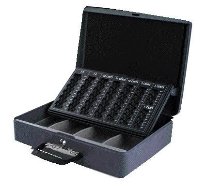 Pavo - Geldkassette mit Tragegriff 370x280x115mm grau
