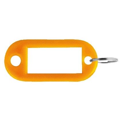 Pavo - Schlüsseletikett Kunststoff orange 100 Stück