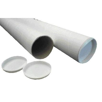 CleverPack - Versandrohr A2 450x50x1,5 mit Kappen weiß Packung à 5 Stück