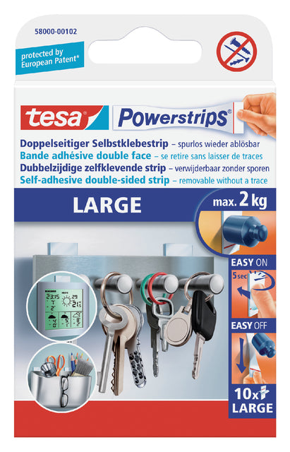 Doppelte Powerstrip Tesa Large 2 kg | 15 Stücke