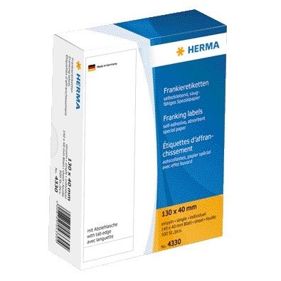 HERMA - Frankieretikett 4330 130x40mm 500 Stück