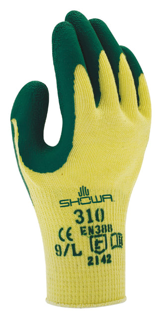 Handschuh Showa 310 Grip Latex L Grün/Gelb | 10 Stück